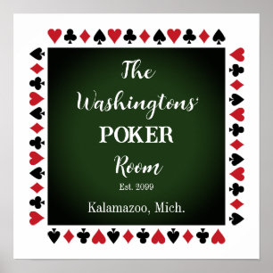 Poker Room voor Hem Poster Print
