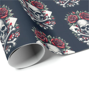 Poker Schedel Cadeaupapier