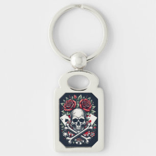 Poker Schedel Sleutelhanger