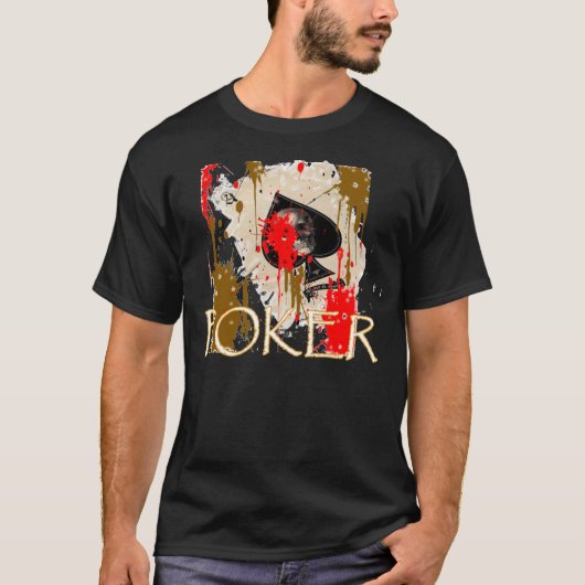 POKER SKULL T-SHIRT (Voorkant)