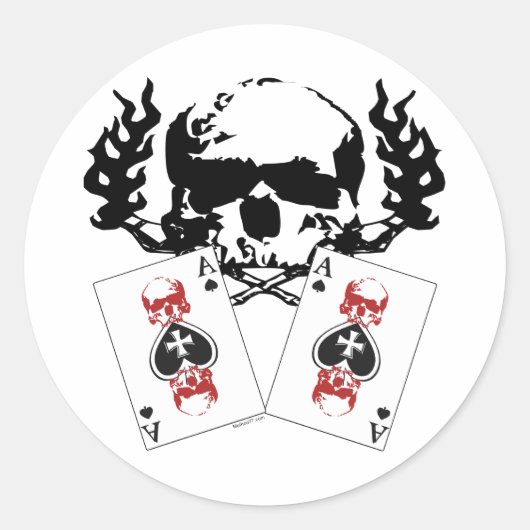 Poker Skulls Sticker (Voorkant)