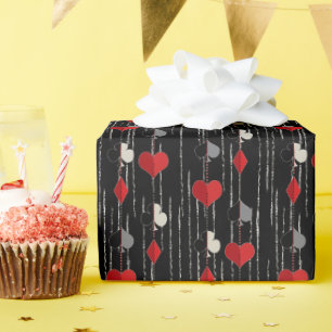 Poker speelkaartsymbolen. cadeaupapier