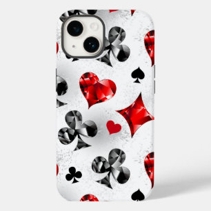 Poker Speler Gambler Spelen Kaart Suits Las Vegas Case-Mate iPhone 14 Hoesje