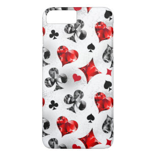 Poker Speler Gambler Spelen Kaart Suits Las Vegas iPhone 8 Plus / 7 Plus Hoesje
