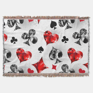 Poker Speler Gambler Spelen Kaart Suits Las Vegas Deken