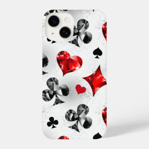 Poker Speler Gambler Spelen Kaart Suits Las Vegas iPhone 14 Hoesje