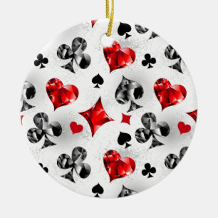 Poker Speler Gambler Spelen Kaart Suits Las Vegas Keramisch Ornament