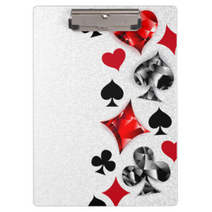Poker Speler Gambler Spelen Kaart Suits Las Vegas Klembord