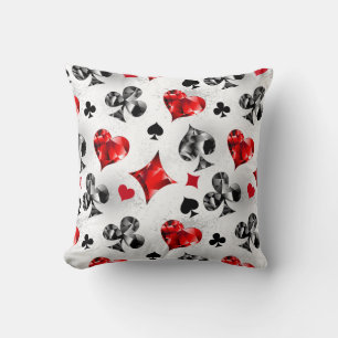 Poker Speler Gambler Spelen Kaart Suits Las Vegas Kussen