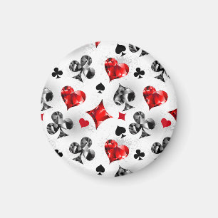 Poker Speler Gambler Spelen Kaart Suits Las Vegas Magneet