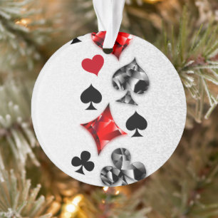 Poker Speler Gambler Spelen Kaart Suits Las Vegas Ornament
