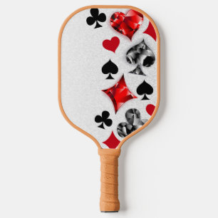 Poker Speler Gambler Spelen Kaart Suits Las Vegas Pickleball Paddle