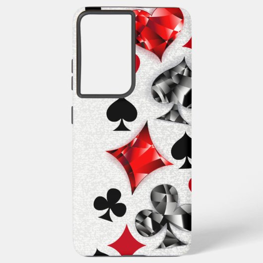 Poker Speler Gambler Spelen Kaart Suits Las Vegas Samsung Galaxy Hoesje (Achterkant)