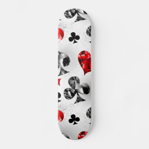Poker Speler Gambler Spelen Kaart Suits Las Vegas Skateboard