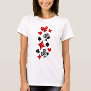 Poker Speler Gambler Spelen Kaart Suits Las Vegas T-shirt