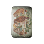 Poker Spellend Owls Illustratie Badmat (Voorkant Verticaal)