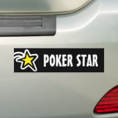 Poker Star-Bumpersticker Bumpersticker (Op auto)