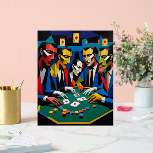 Poker Strategie Abstracte Geometrische Kunst Acryl Bord