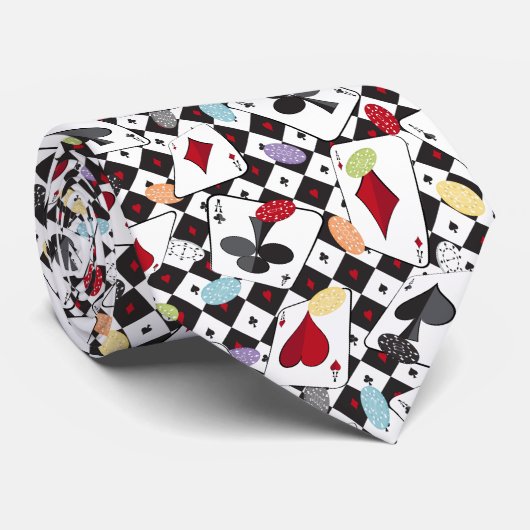 Poker Stropdas (Opgerold)