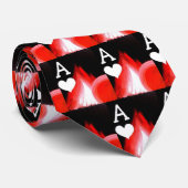 Poker Stropdas Red Fame Aces of HEARTS (Opgerold)