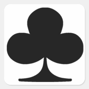 Poker Suite Club Vierkante Sticker