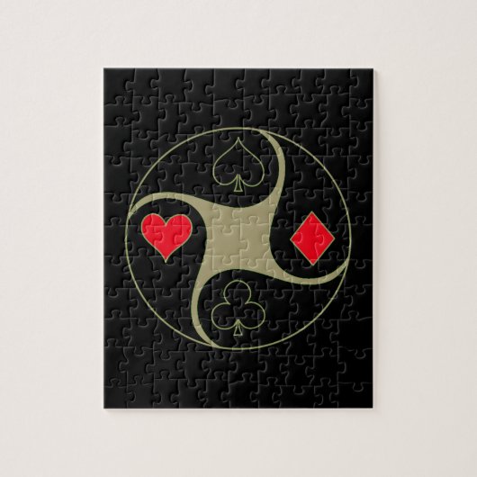 Poker Suits Jigzaag Puzzle Legpuzzel (Verticaal)