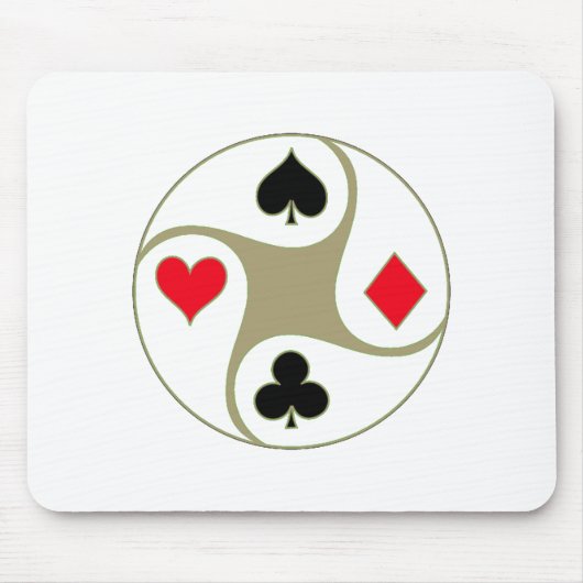 Poker Suits Mousepad Muismat (Voorkant)