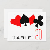 Poker tafel nummer Briefkaart (Voorkant / Achterkant)