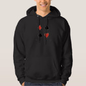Poker Texas Holdem Kaart Suits Gambling Casino Ga Hoodie (Voorkant)