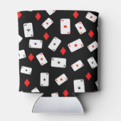 Poker Th-speelkaarten en Red Diamond Pattern Blikjeskoeler (Achterkant)