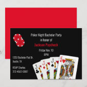 Poker Thema Afscheidsfeestje Kaart (Voorkant / Achterkant)