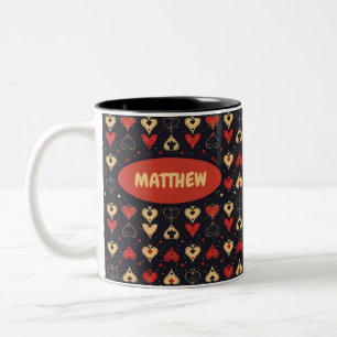 Poker Thema Speelkaarten Cadeau Koffiemok Tweekleurige Koffiemok