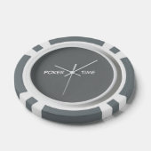 Poker Tijd Grijs Wit Chips (Enkel)
