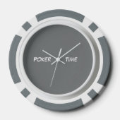 Poker Tijd Grijs Wit Chips (Achterkant)