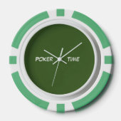 Poker Tijd Groen Wit Chips (Voorkant)
