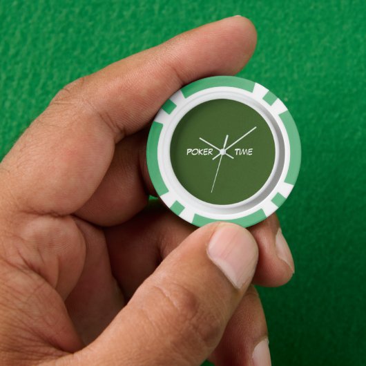 Poker Tijd Groen Wit Chips (Hand)