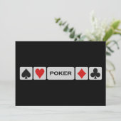 Poker uitnodiging (Staand voorkant)