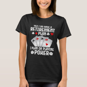 Poker voor mannen Poker Player casino gambler T-shirt