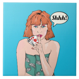 Pokerbedrog in de vorm van stripboeken tegeltje