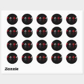 pokerbehangselpapier-6 ronde sticker (Vel)