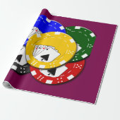 Pokerchip cadeaupapier (Uitgerold)