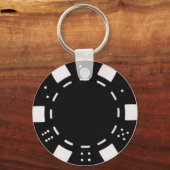 pokerchip sleutelketen zwart sleutelhanger (Voorkant)