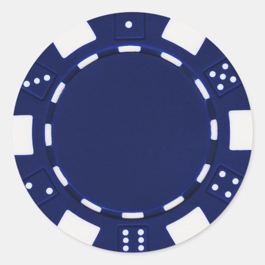 pokerchip sticker blauw (Voorkant)