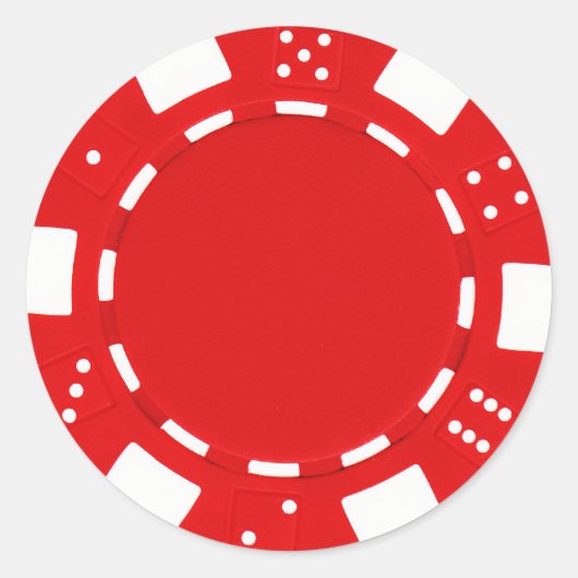 pokerchip sticker rood (Voorkant)