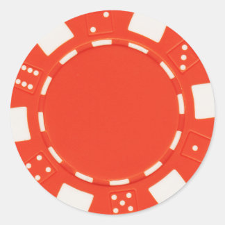 pokerchip sticker sinaasappel