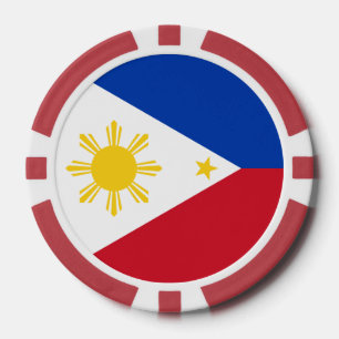 Pokerchips met de vlag van de Filipijnen