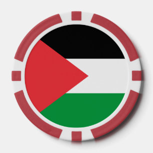 Pokerchips met de vlag van Palestina