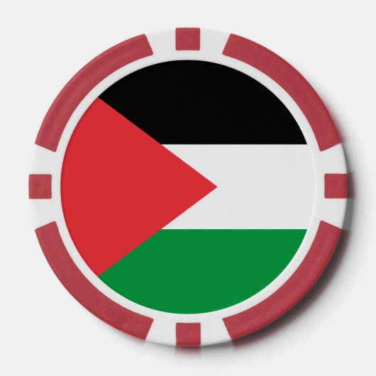 Pokerchips met de vlag van Palestina (Voorkant)