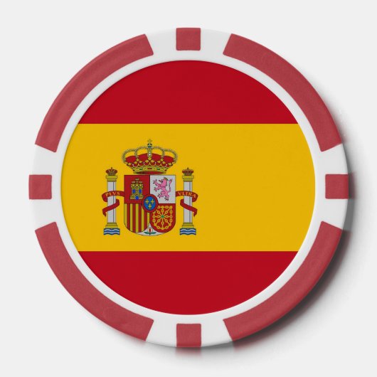 Pokerchips met vlag van Spanje (Voorkant)