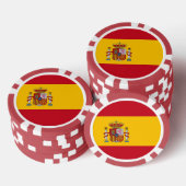 Pokerchips met vlag van Spanje (Opstapeling)